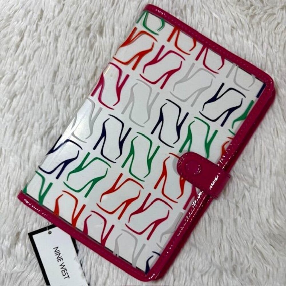 Nine West Stiletto Fuchsia Trim Snap Closure Stiletto Page Journal Planner